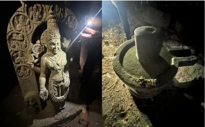 Vishnu Idol and Shivalinga Discovered From Krishna Riverbed - PC - NDTV